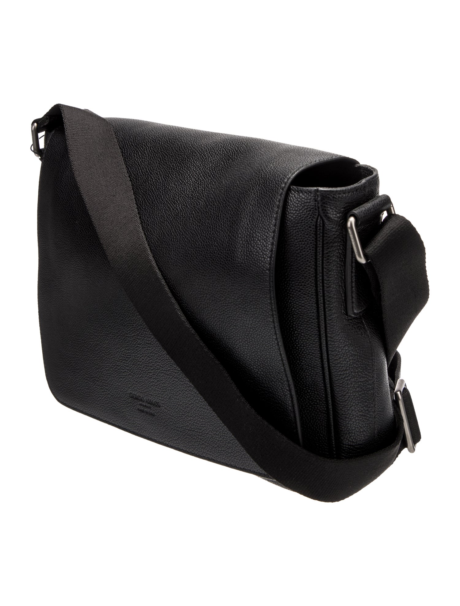 Giorgio Armani Leather Messenger Bag