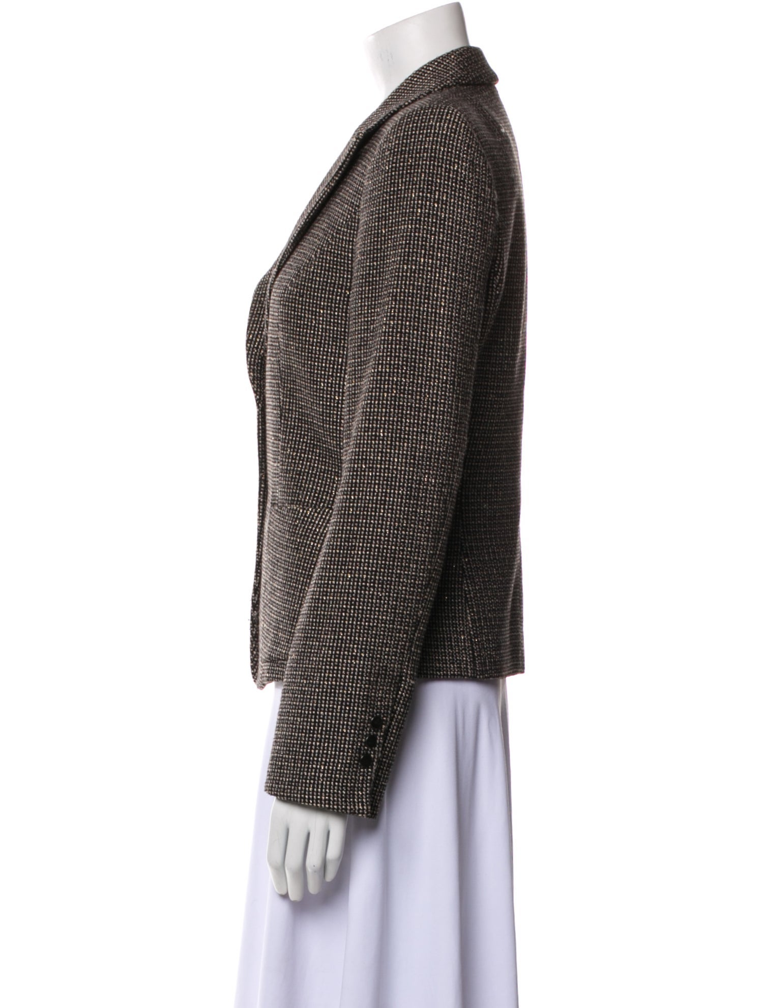 Giorgio Armani Virgin Wool Tweed Pattern Blazer