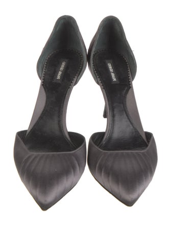 Giorgio Armani Leather Animal Print D'Orsay Pumps