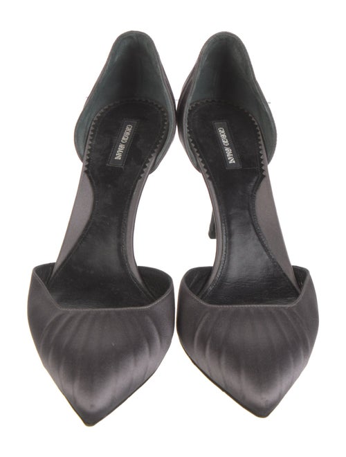 Giorgio Armani Leather Animal Print D'Orsay Pumps