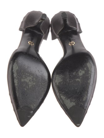 Giorgio Armani Leather Animal Print D'Orsay Pumps