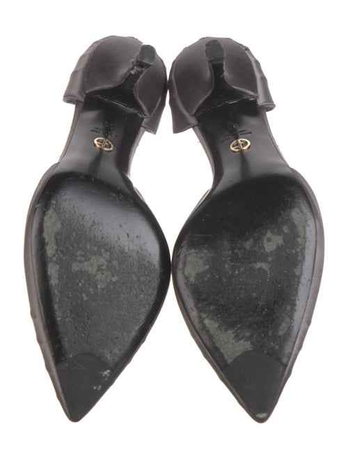 Giorgio Armani Leather Animal Print D'Orsay Pumps