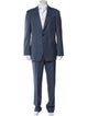 Giorgio Armani Virgin Wool Plaid Print Two-Piece Tuxedo