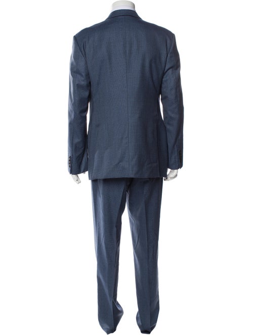 Giorgio Armani Virgin Wool Plaid Print Two-Piece Tuxedo