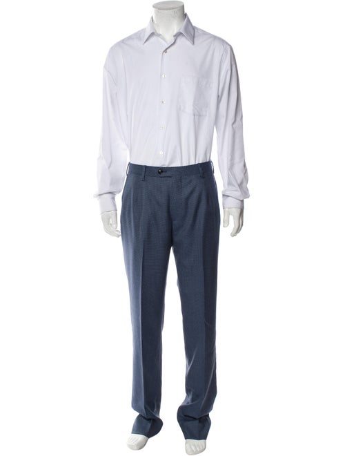 Giorgio Armani Virgin Wool Plaid Print Two-Piece Tuxedo