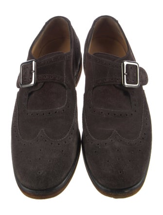 Giorgio Armani Suede Monk Straps