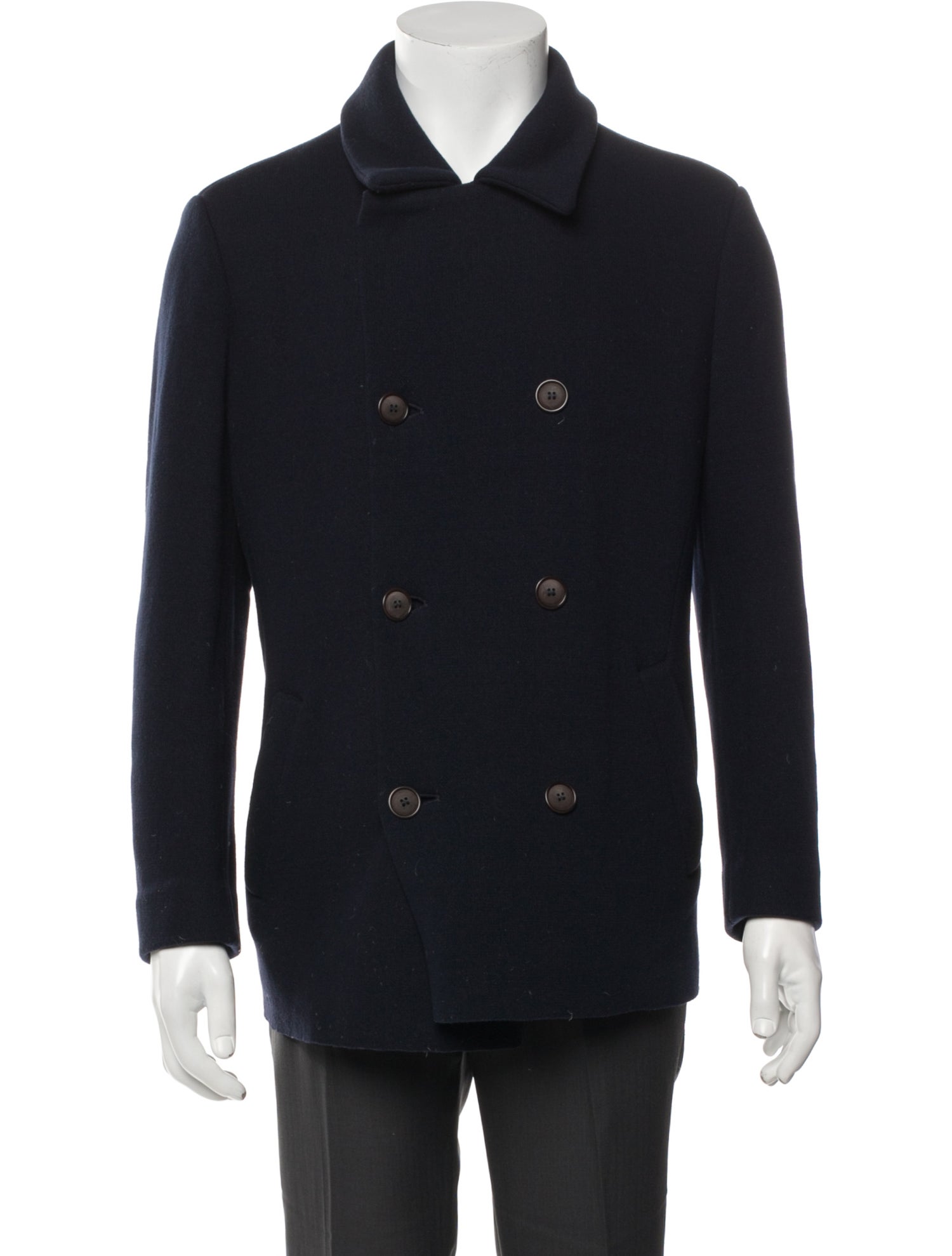 Giorgio Armani Virgin Wool Peacoat