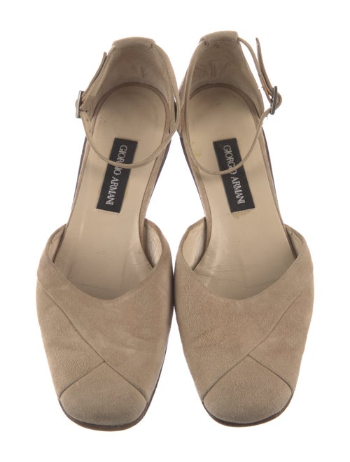 Giorgio Armani Suede D'Orsay Flats