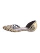 Giorgio Armani Leather Printed D'Orsay Flats