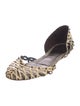 Giorgio Armani Leather Printed D'Orsay Flats