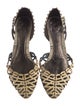 Giorgio Armani Leather Printed D'Orsay Flats