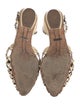 Giorgio Armani Leather Printed D'Orsay Flats