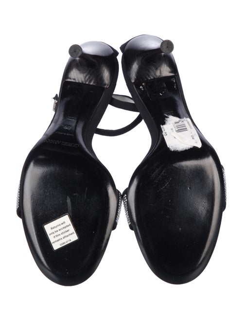 Giorgio Armani Satin Crystal Embellishments Sandals