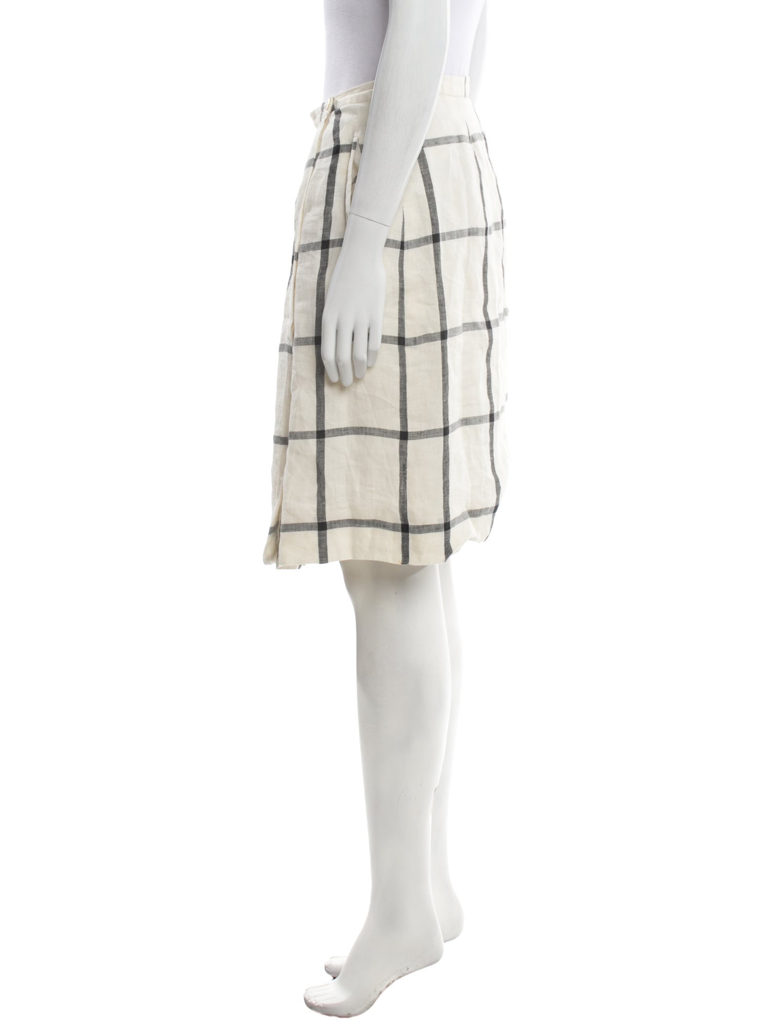 Giorgio Armani Plaid Print Knee-Length Skirt