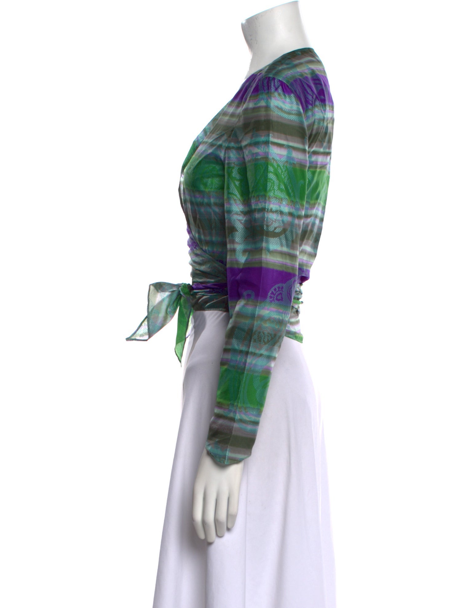 Giorgio Armani Silk Printed Crop Top