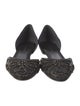 Giorgio Armani Satin Printed D'Orsay Flats