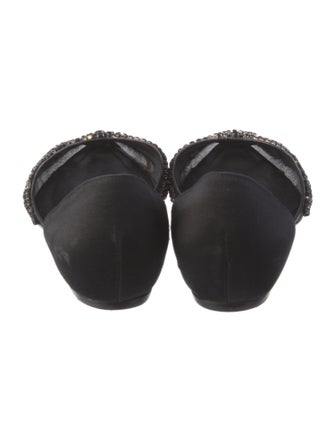 Giorgio Armani Satin Printed D'Orsay Flats