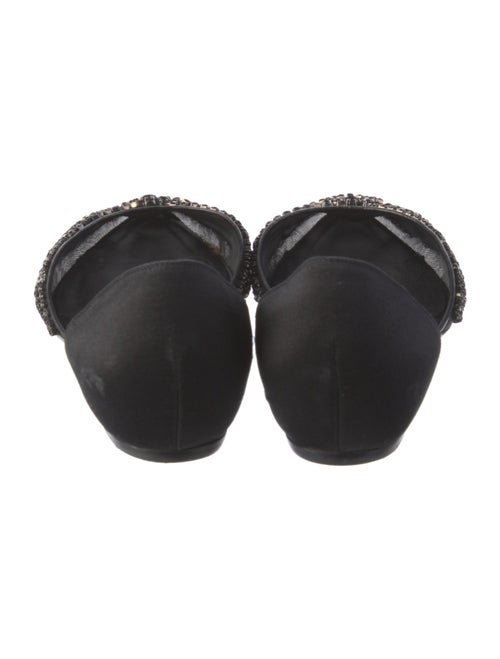 Giorgio Armani Satin Printed D'Orsay Flats