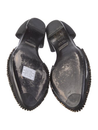 Giorgio Armani Satin Printed D'Orsay Flats