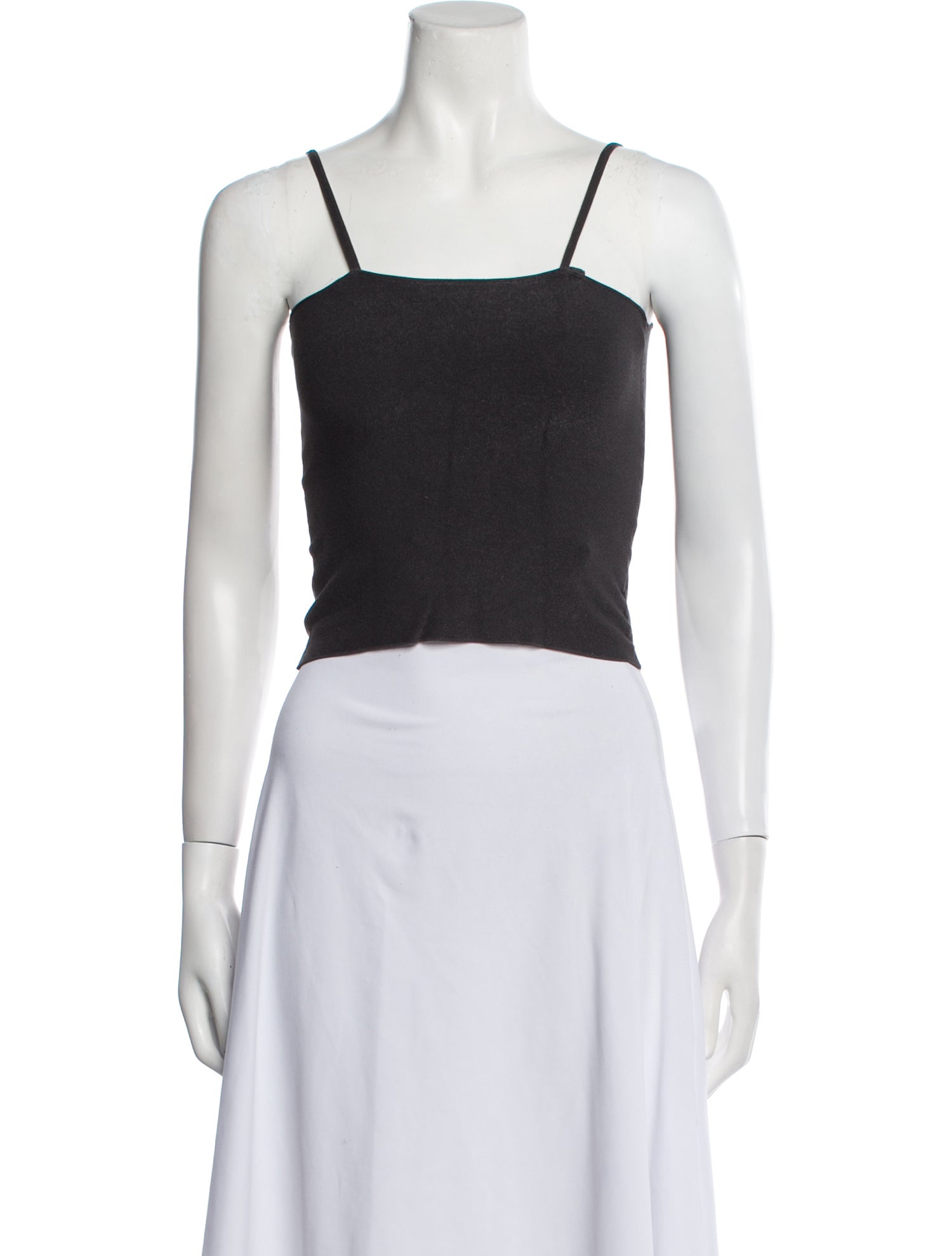 Giorgio Armani Square Neckline Sleeveless Crop Top