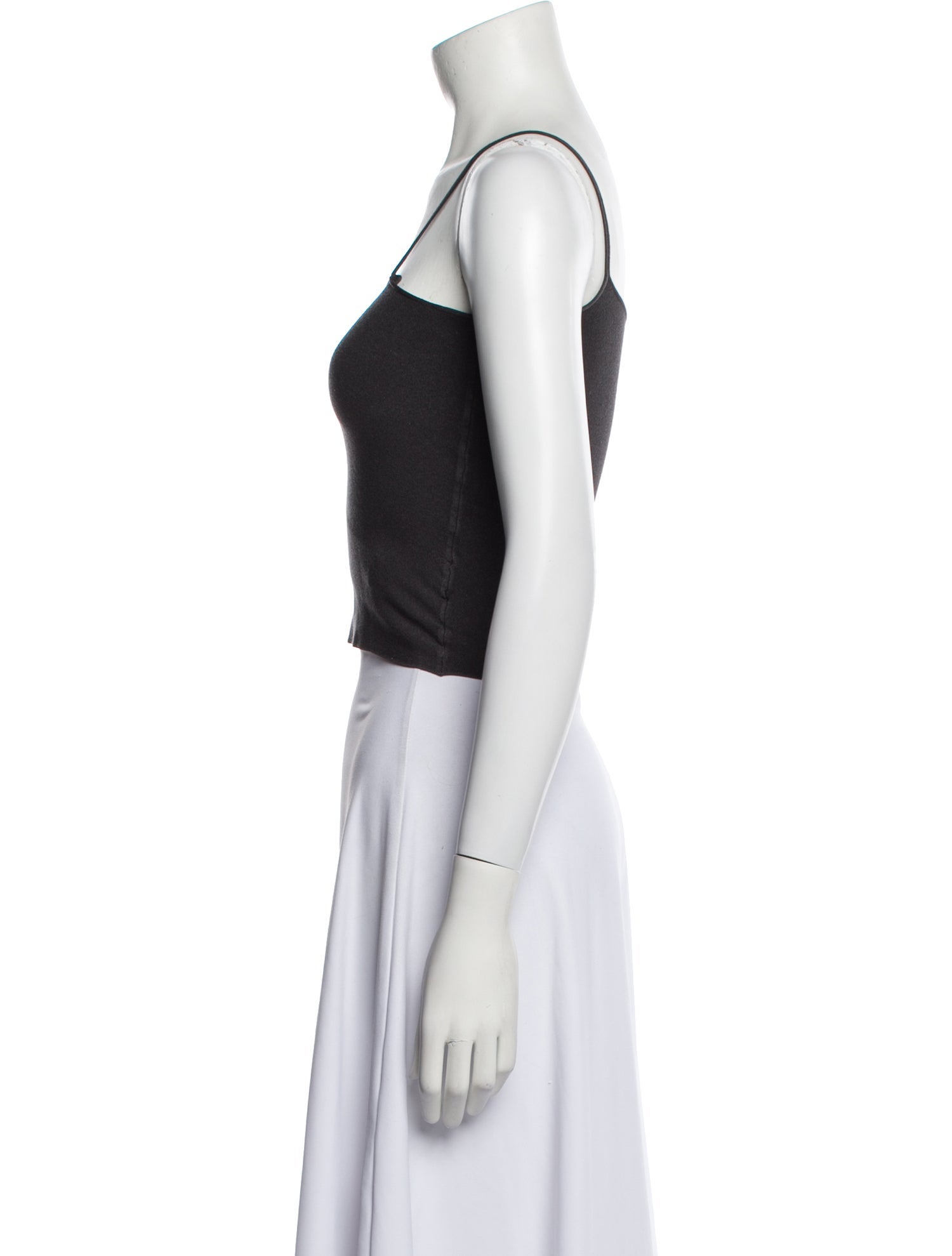 Giorgio Armani Square Neckline Sleeveless Crop Top