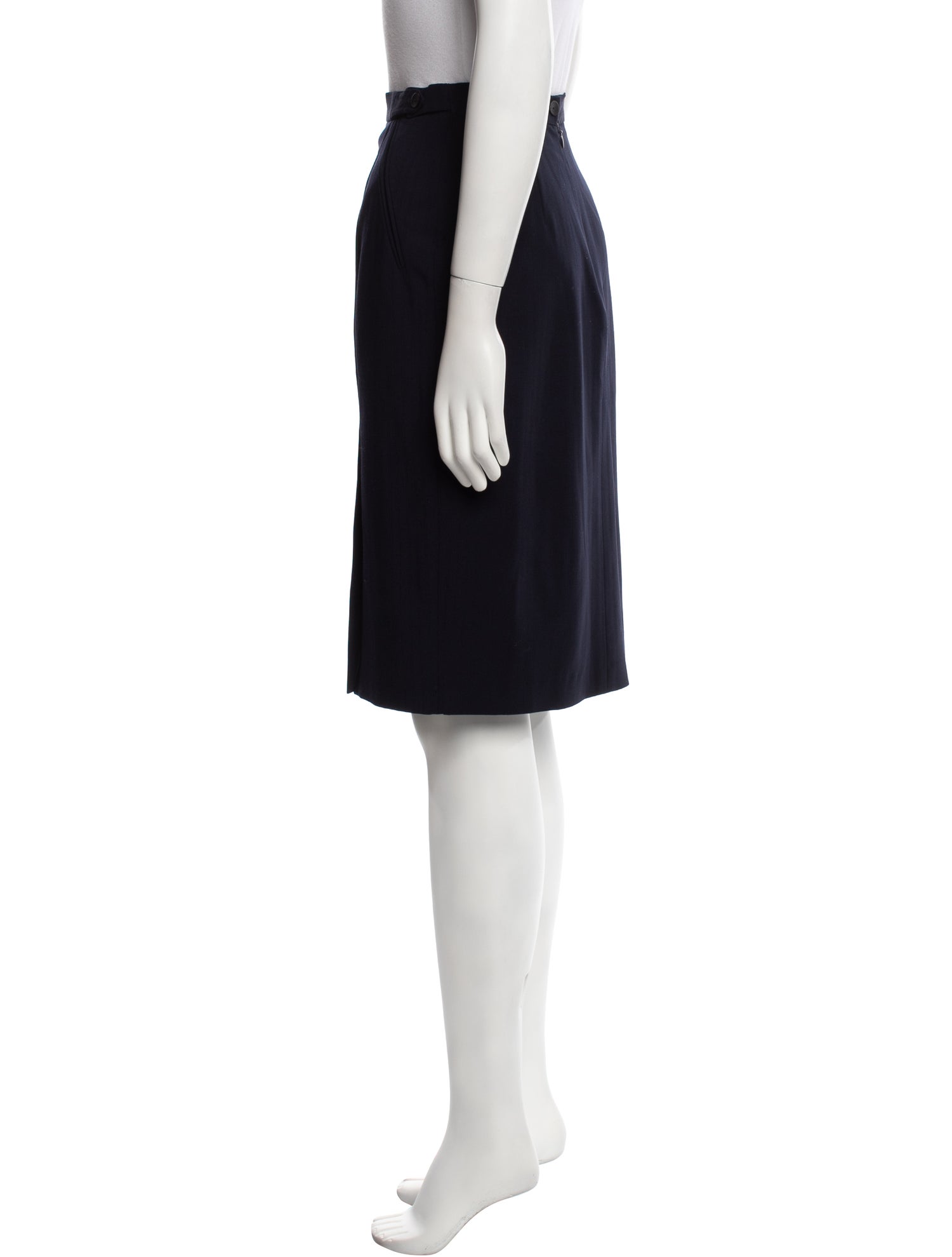 Giorgio Armani Virgin Wool Knee-Length Skirt