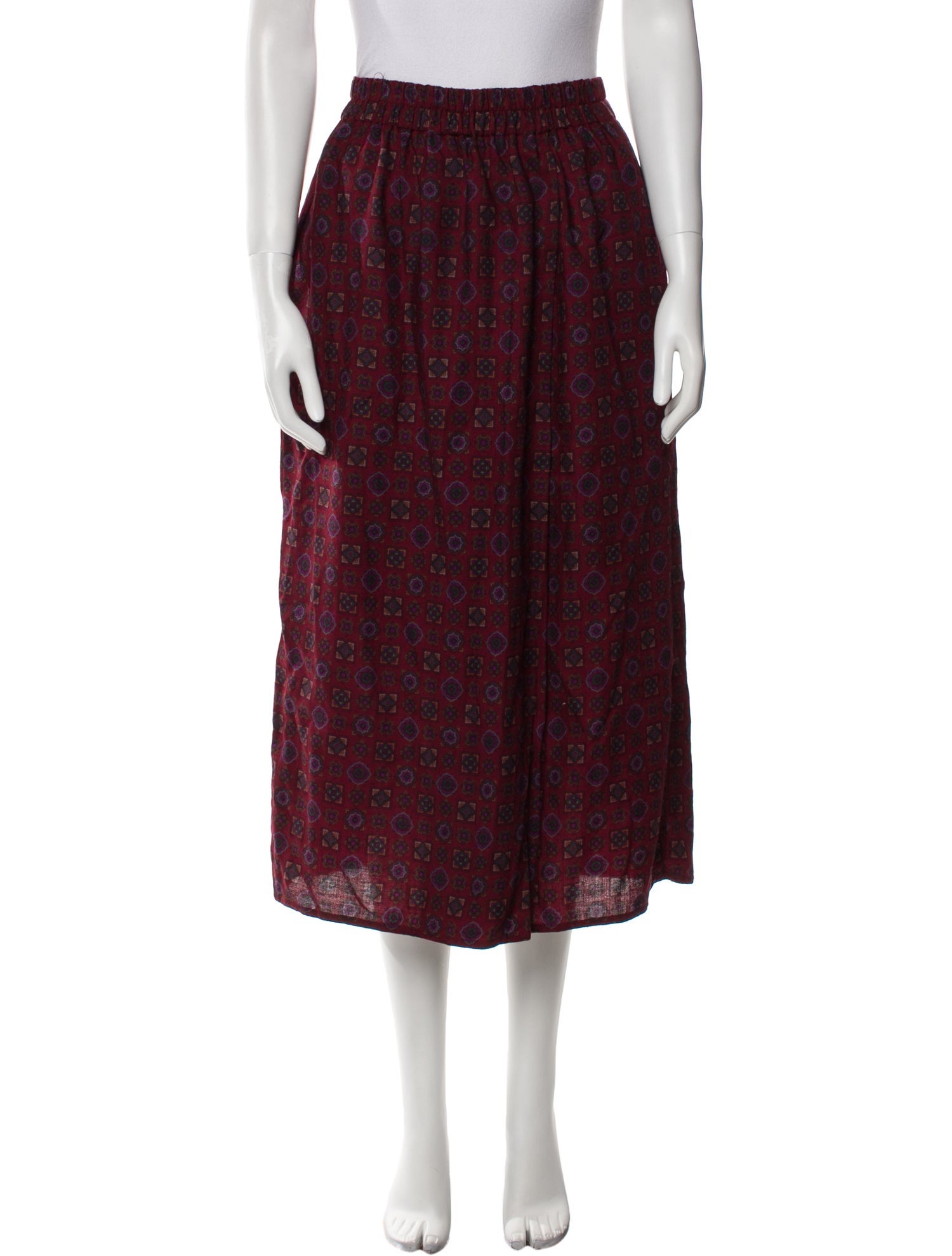 Giorgio Armani Wool Midi Length Skirt