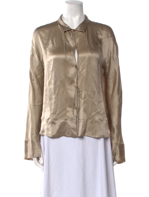 Giorgio Armani Long Sleeve Button-Up Top