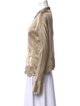 Giorgio Armani Long Sleeve Button-Up Top