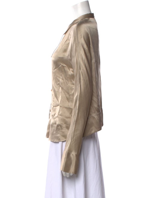 Giorgio Armani Long Sleeve Button-Up Top