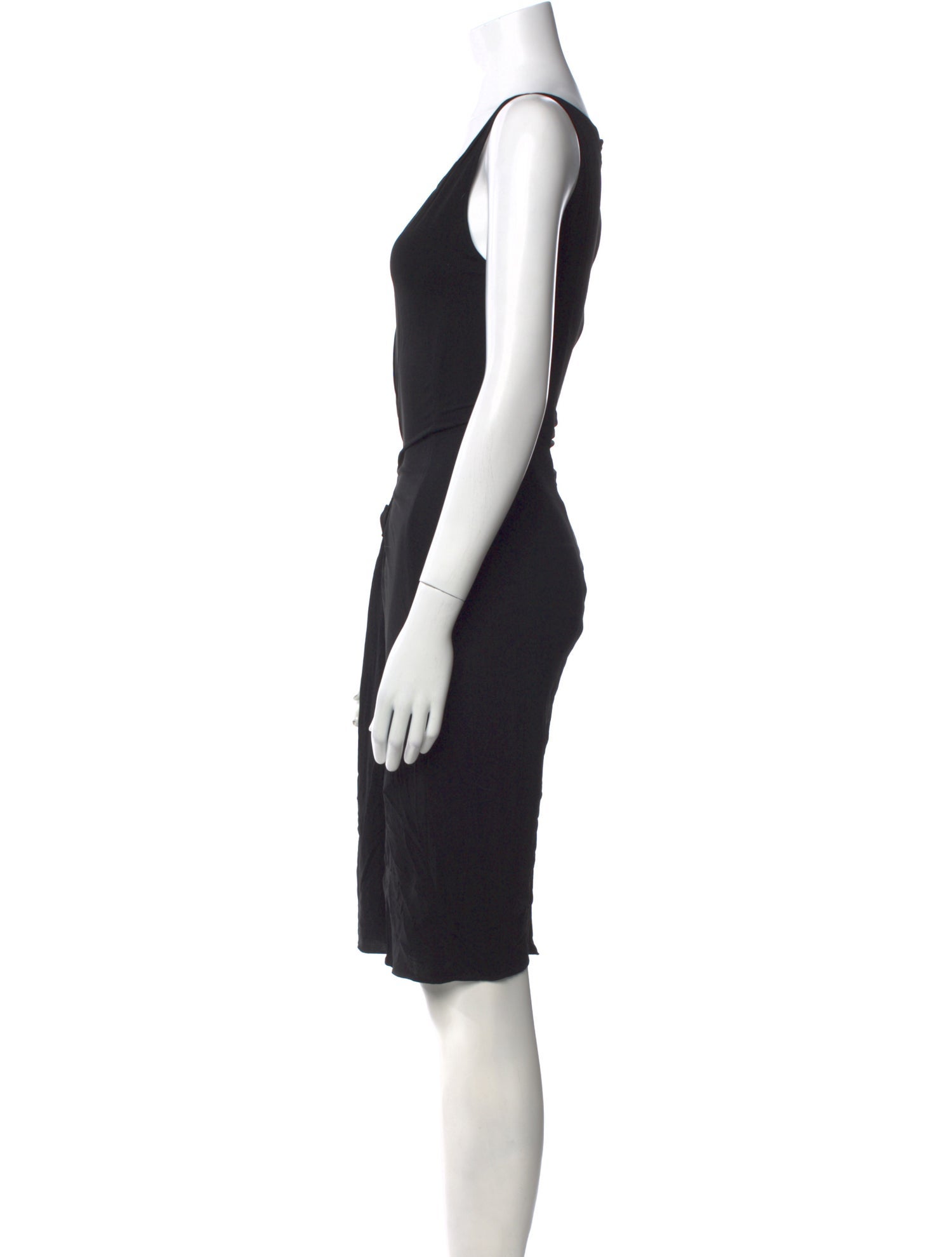 Giorgio Armani Scoop Neck Knee-Length Dress