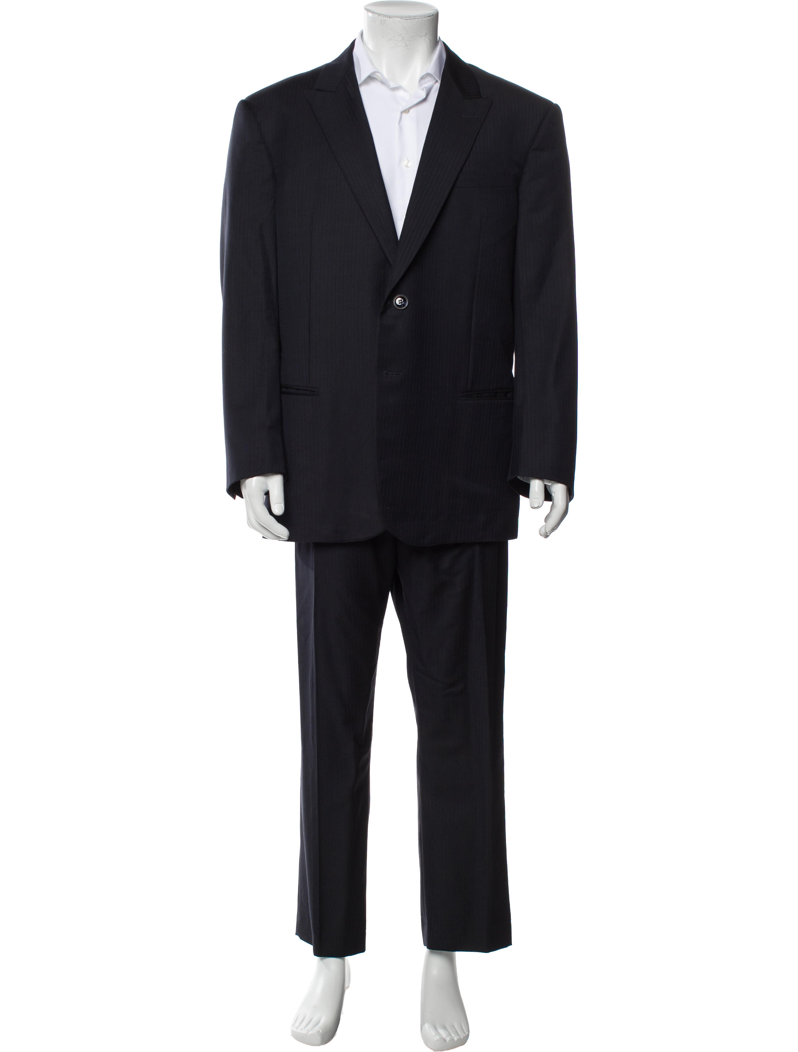 Giorgio Armani Virgin Wool Striped Two-Piece Suit