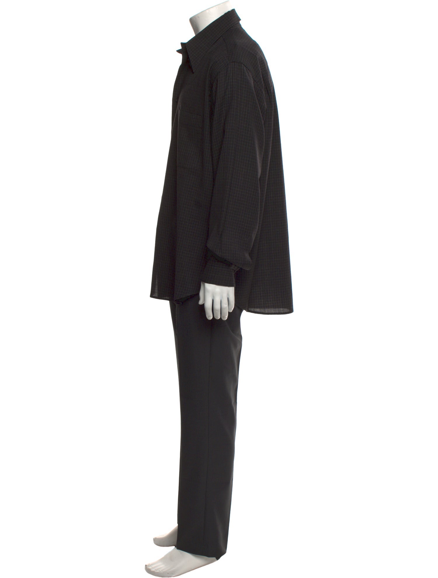 Giorgio Armani Virgin Wool Long Sleeve Shirt