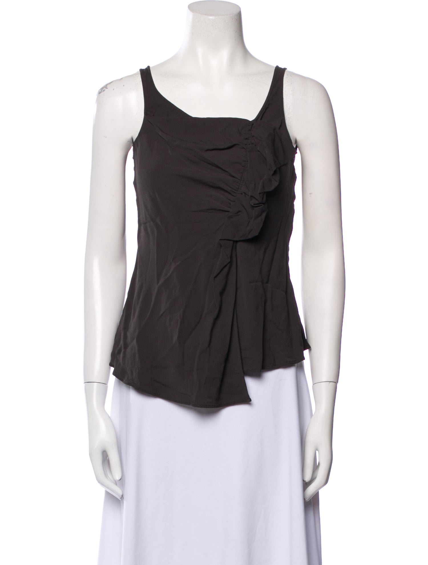 Giorgio Armani Silk Square Neckline Top