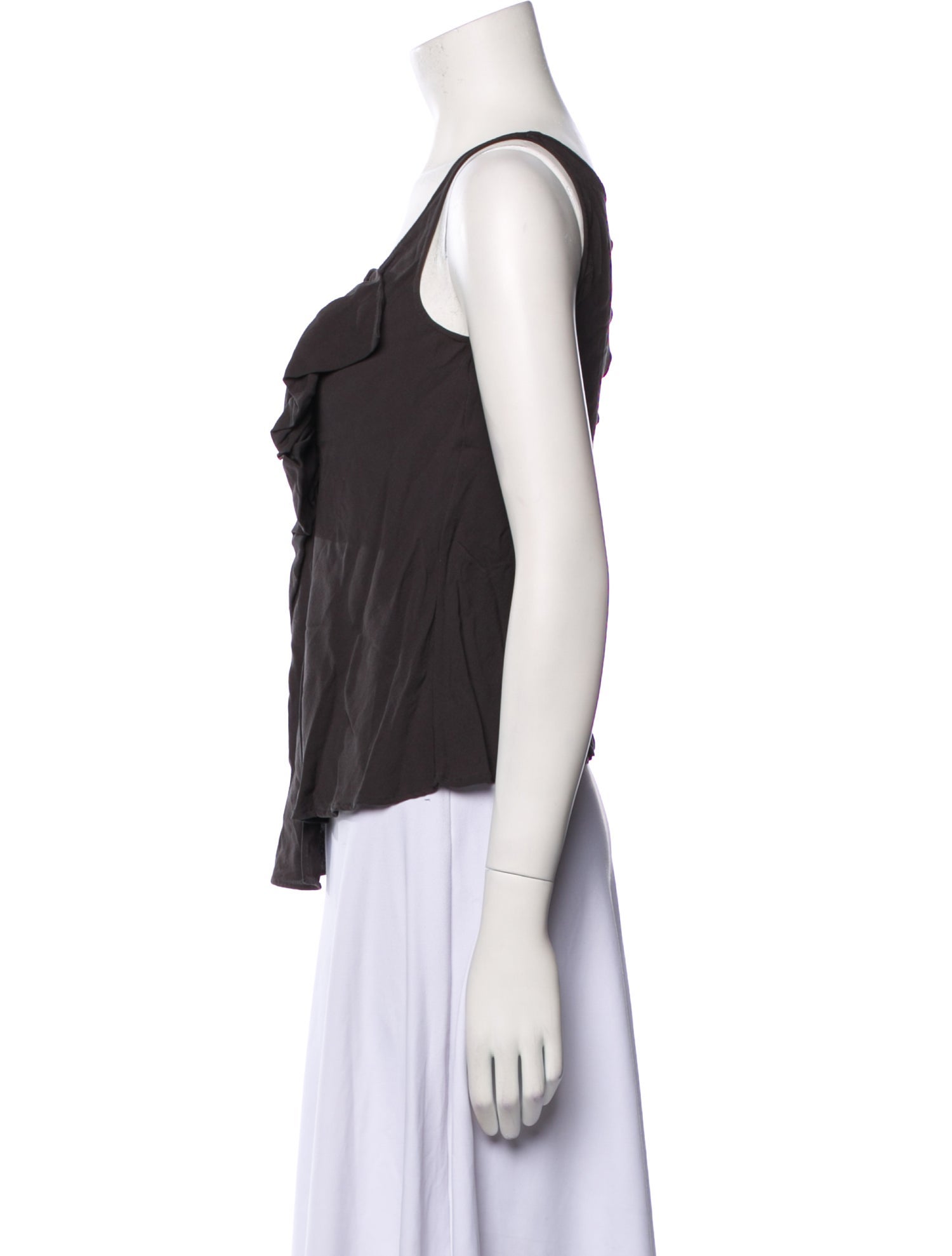 Giorgio Armani Silk Square Neckline Top