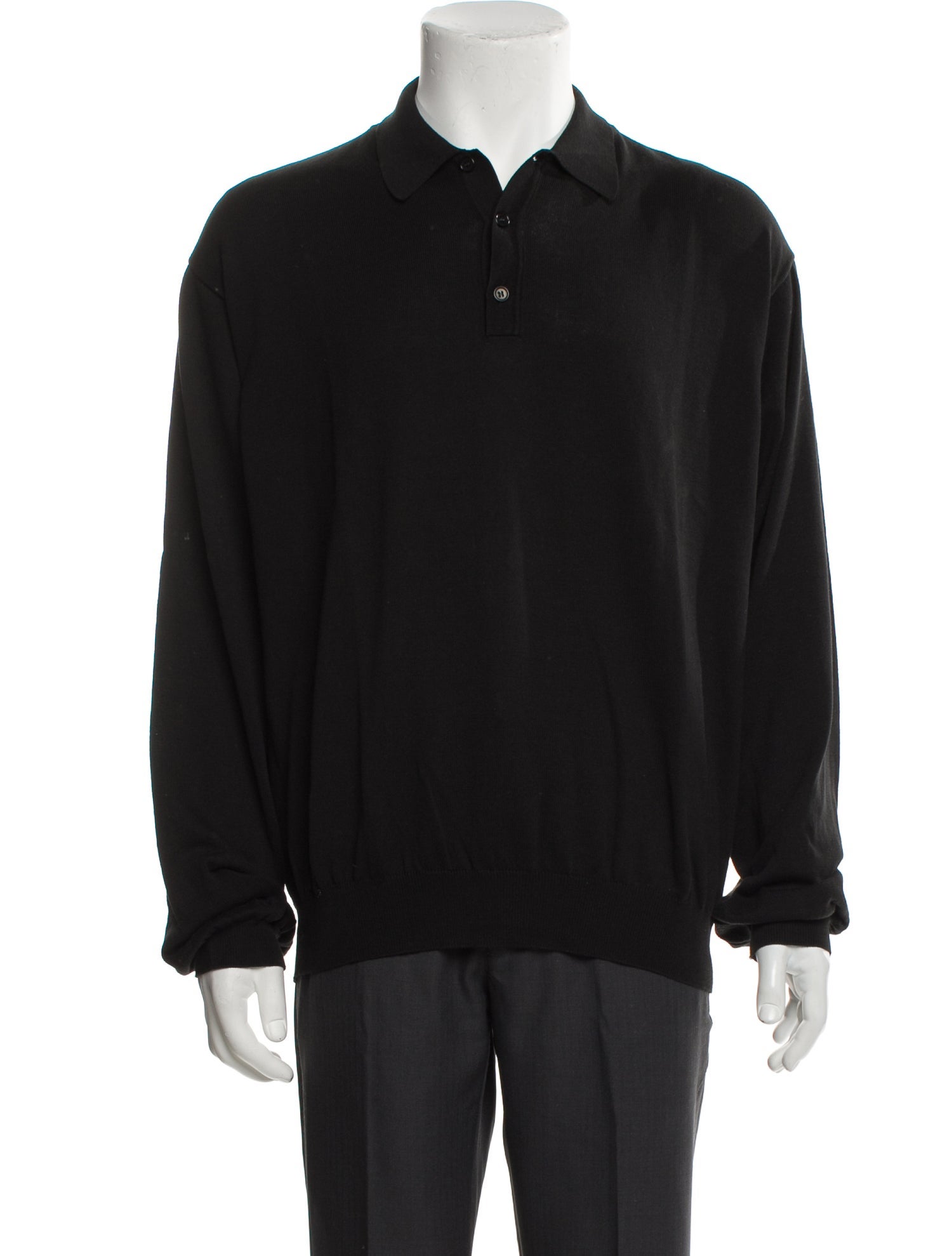 Giorgio Armani Collar Long Sleeve Polo Shirt