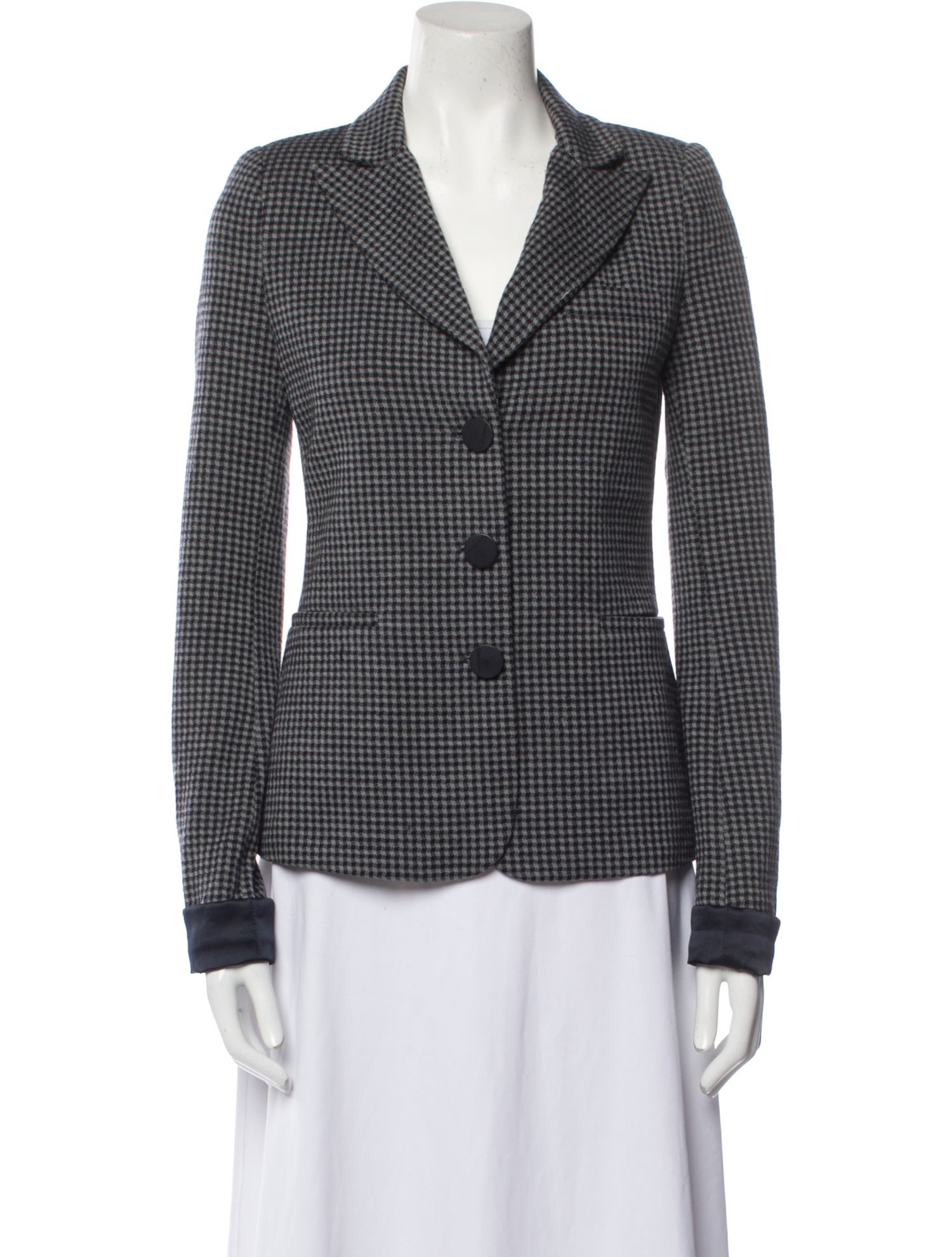 Giorgio Armani Plaid Print Blazer