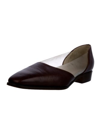 Giorgio Armani Leather D'Orsay Flats