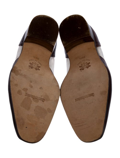 Giorgio Armani Leather D'Orsay Flats