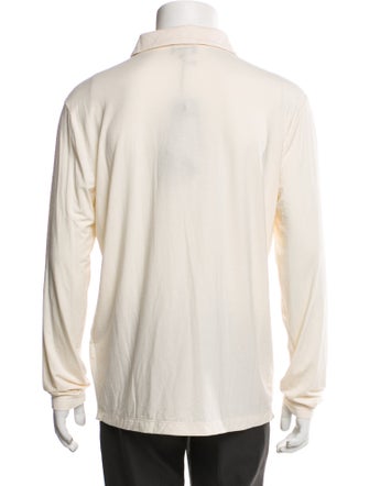 Giorgio Armani Graphic Print Crew Neck Polo Shirt