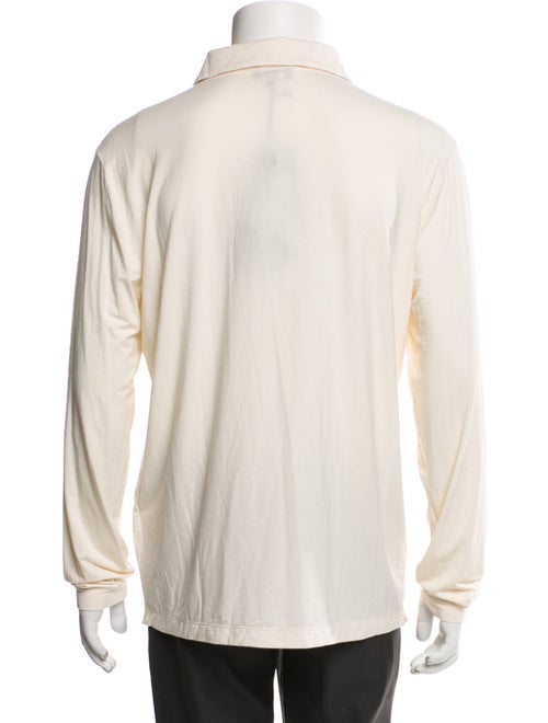 Giorgio Armani Graphic Print Crew Neck Polo Shirt