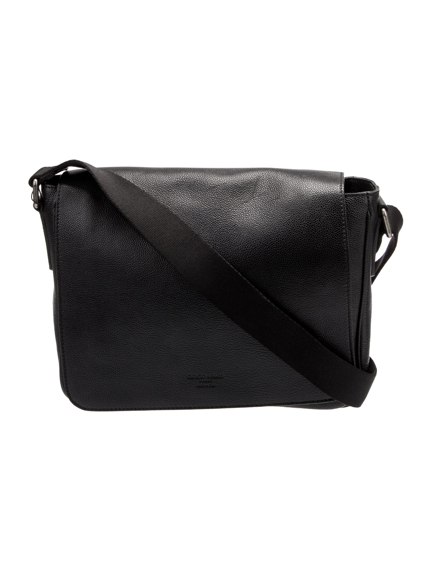 Giorgio Armani Leather Messenger Bag