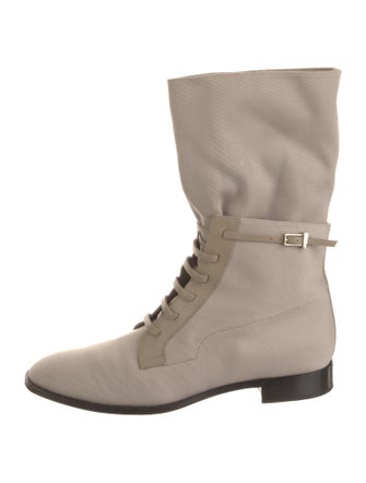 Giorgio Armani Leather Lace-Up Boots