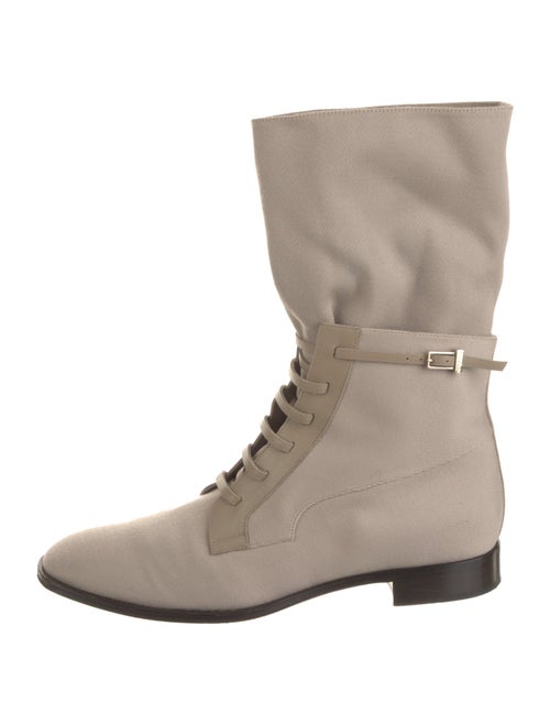 Giorgio Armani Leather Lace-Up Boots