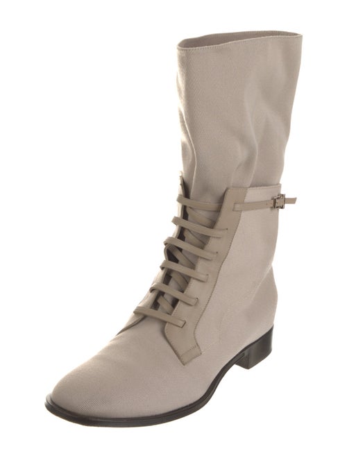 Giorgio Armani Leather Lace-Up Boots