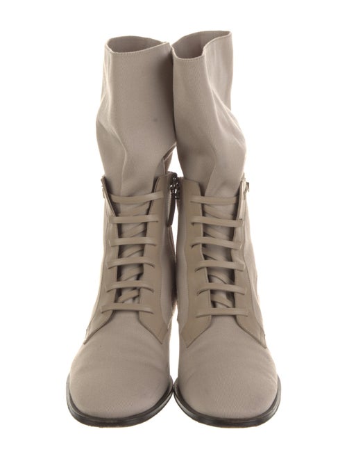 Giorgio Armani Leather Lace-Up Boots
