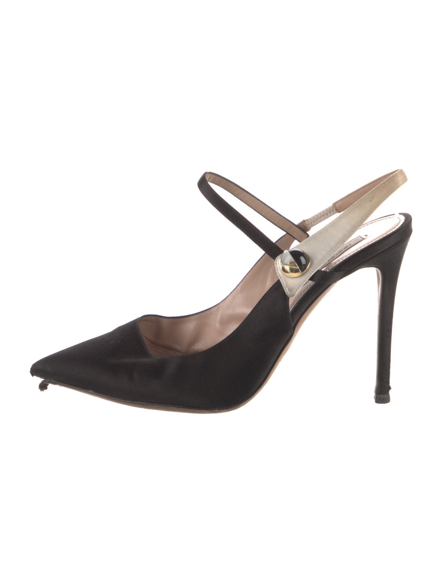 Giorgio Armani Leather Slingback Pumps
