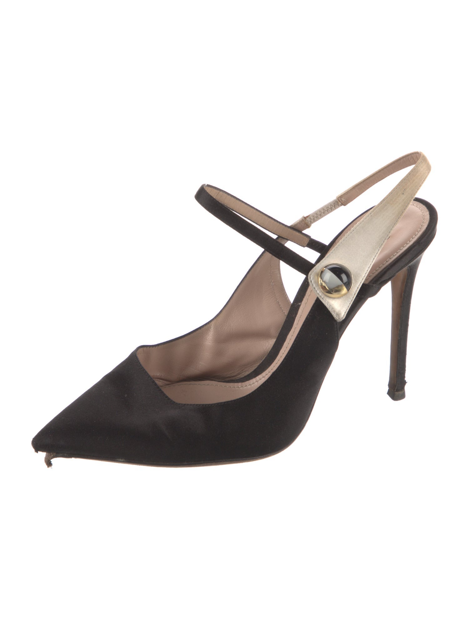 Giorgio Armani Leather Slingback Pumps