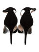 Giorgio Armani Suede Crystal Embellishments D'Orsay Pumps