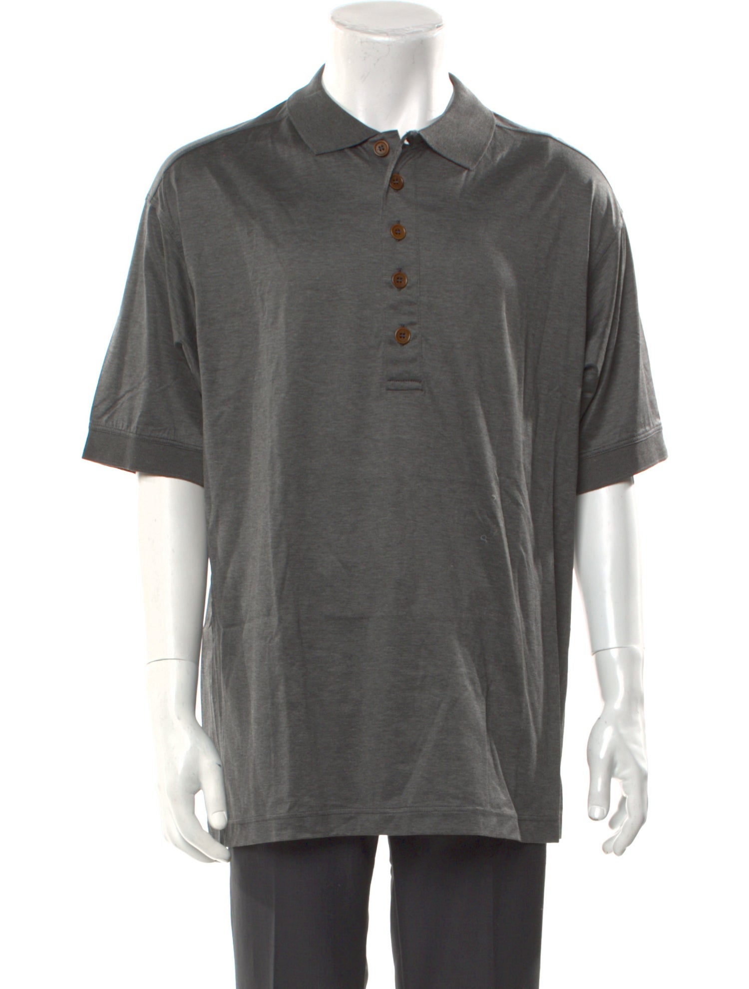 Giorgio Armani Collar Three-Quarter Sleeve Polo Shirt